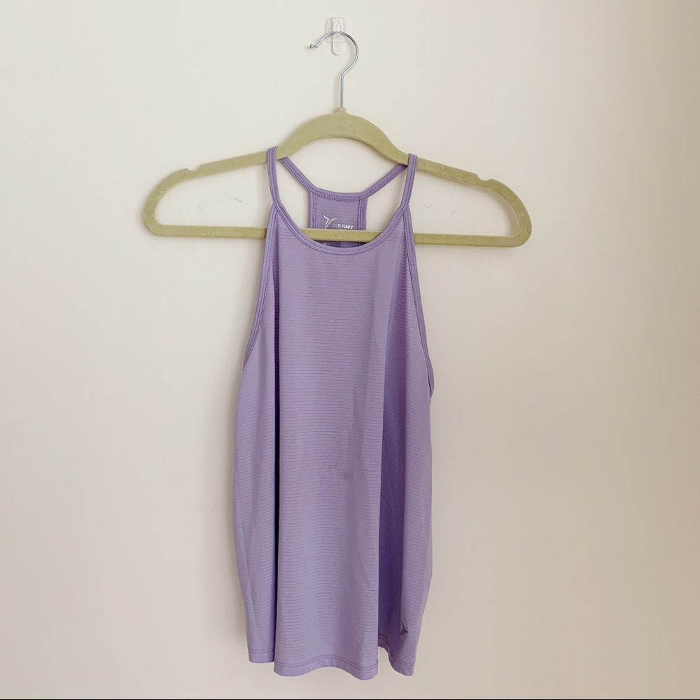 Old Navy Active Lilac Go Dry Workout Tank Top Halter Neck Womens Size XS.